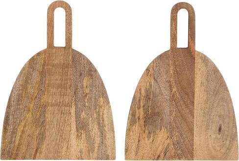 Kate and Laurel Staven Transitional Two-Piece Serving Boards Set, 7 x 22 and 14 x 18, Black, Modern Food-Safe Charcuterie Boards with Solid Mango Construction for Use as Kitchen Countertop Décor in Saudi Arabia
