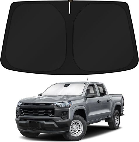 KUST Custom Fit Windshield Sun Shade for Chevrolet Colorado 2023-2025 2026 Sunshade Foldable Sun Visor Protector Blocks UV Rays Keep Car Cooler in Saudi Arabia