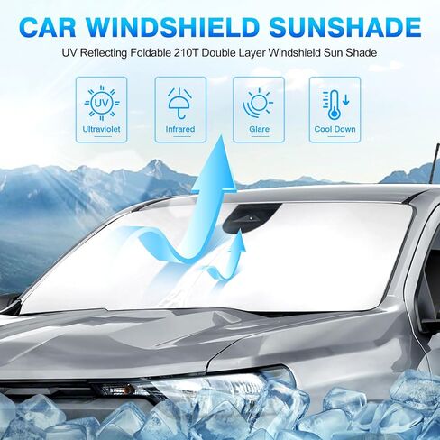 KUST Custom Fit Windshield Sun Shade for Chevrolet Colorado 2023-2025 2026 Sunshade Foldable Sun Visor Protector Blocks UV Rays Keep Car Cooler in Saudi Arabia