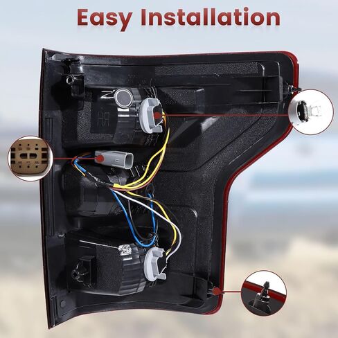 Tail Lights Assembly Compatible with 2018 2019 2020 Ford F-150 F150, Rear Light Taillights Replacement # JL3Z-13404-H JL3Z-13405-H in Saudi Arabia