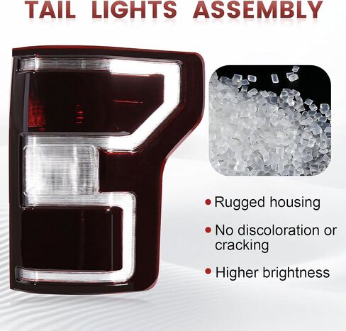 Tail Lights Assembly Compatible with 2018 2019 2020 Ford F-150 F150, Rear Light Taillights Replacement # JL3Z-13404-H JL3Z-13405-H in Saudi Arabia