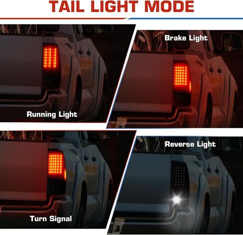 (3 Pack) Black Smoke Lens Taillight Assembly + 3rd Brake Light for 2009-2018 Dodge Ram 1500, 2010-2018 Ram 2500 3500, Only Fit factory Halogen/incandescent and Without Projector Headlights Models in Saudi Arabia