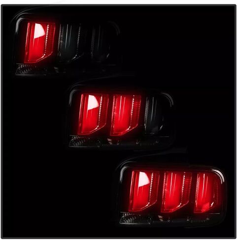 مصابيح الذيل LED ل 2005-2009 فورد موستانج ، [الأنبوب الأسود] مصباح الذيل المدخن مصباح الفرامل الأحمر مع زوج الإشارة المتسلسل (يسار + يمين) in Saudi Arabia
