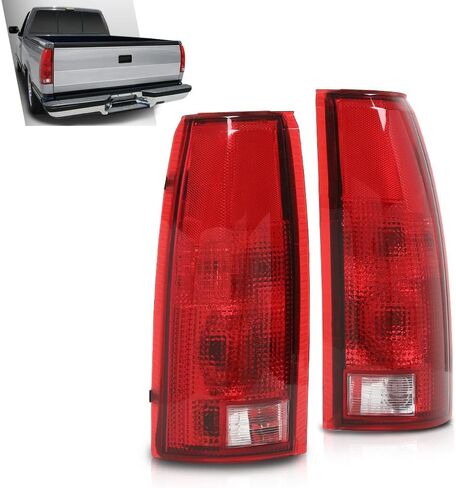 G-Plus Tail Light Light مصباح متوافق مع Chevy Silverado 1500 2019-2023 ، Fit Silverado 2500HD 3500HD 2020-2023 ، نوع الهالوجين فقط ، لا يناسب مع مصنع LED Light ، Left Luces Traserasasmbly. in Kuwait
