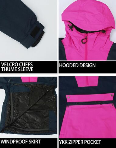 Womens Mens Ski Jackets Snowboard Coats Waterproof Windproof Pullover Jacket for Women Skiing Snowboarding Sports in Saudi Arabia
