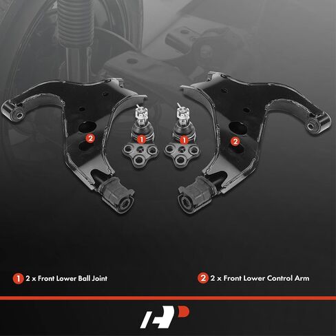 مجموعة A-premium من 4 ، ذراع التحكم السفلي الأمامي ، مفصل الكرة السفلي ، متوافق مع نيسان باثفايندر 1996-2004 ، إنفينيتي QX4 1997-2003 in Saudi Arabia