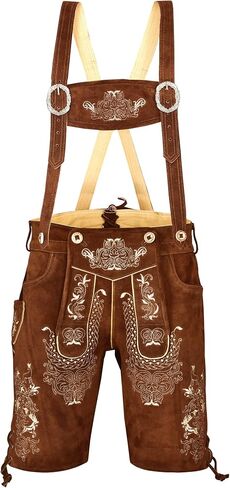 German Bavarian Oktoberfest Trachten Men Wear Short Lederhosen USA Stock in Saudi Arabia