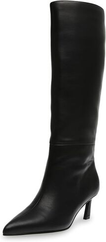 Steve Madden Women's Lavan Knee High Boot, Cream Leather, 10 in Saudi Arabia