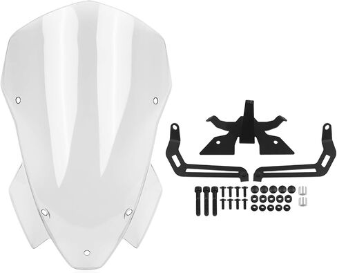 Motorcycle Touring Windshield Tall Windscreen Windshield Double Bubble Replacement for BMW S1000R 2021 2022 2023 2024 M1000R 2023-2024(Black) in Saudi Arabia