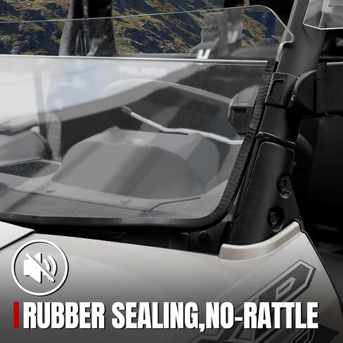 A & UTV Pro Front Half Windshield لعام 2017-2024 Polaris Ranger XP 1000 / Crew / Diesel / XP 900 Accessories Hard Coat PC in Saudi Arabia