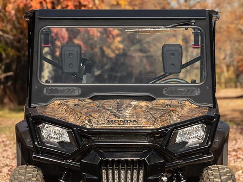 SuperATV Front Glass Windshield for SuperATV Glass Windshield for Honda Pioneer 1000 (See Fitment) | DOT Approved Laminated Safety Glass Windshield | Includes Manual Wiper | Easy Installation in Saudi Arabia
