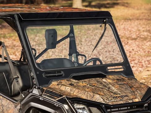 SuperATV Front Glass Windshield for SuperATV Glass Windshield for Honda Pioneer 1000 (See Fitment) | DOT Approved Laminated Safety Glass Windshield | Includes Manual Wiper | Easy Installation in Saudi Arabia