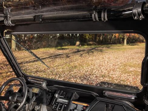 SuperATV Front Glass Windshield for SuperATV Glass Windshield for Honda Pioneer 1000 (See Fitment) | DOT Approved Laminated Safety Glass Windshield | Includes Manual Wiper | Easy Installation in Saudi Arabia