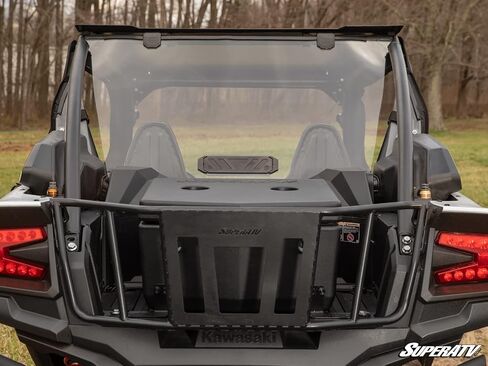 SuperATV Vented Rear Windshield Compatible With Kawasaki Teryx KRX 1000: 2020+ | 1/4" Thick Polycarbonate-Lightly Tinted | Made in the USA | BreezeRite Vent Gives Three Vent Positions in Saudi Arabia