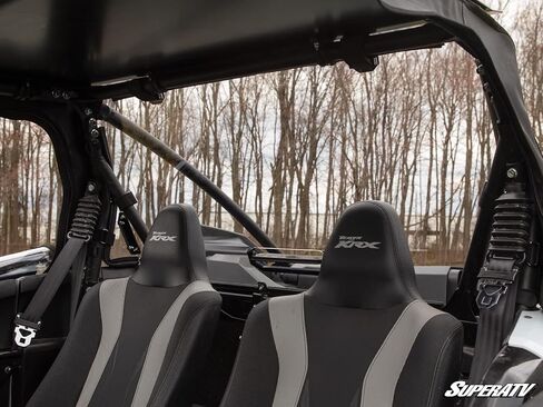 SuperATV Vented Rear Windshield Compatible With Kawasaki Teryx KRX 1000: 2020+ | 1/4" Thick Polycarbonate-Lightly Tinted | Made in the USA | BreezeRite Vent Gives Three Vent Positions in Saudi Arabia