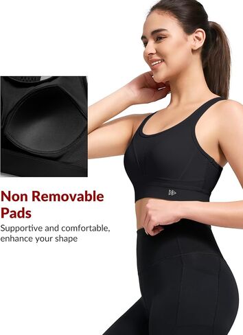 yvette يديرون حمالات الصدر الرياضية للنساء عالي الدعم y-back plus الحجم الرياضي تأثير كبير على تمثال نصفي كبير in Saudi Arabia
