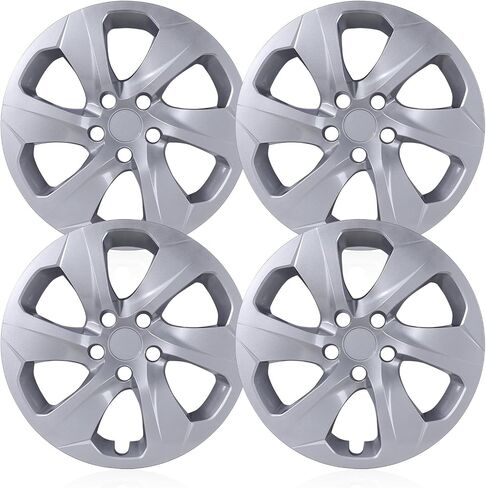 Wolfstorm 17 "Hubcaps لـ Toyota Rav4 2013-2018 عجلات فولاذية ، R17 Car Hubcaps Snap على مجموعة غطاء حافة العجلات 17 بوصة من 4 ، وايت آند أسود in Kuwait