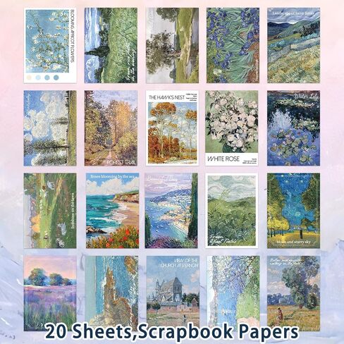 40 Sheets Flower Stickers - Waterproof Scrapbook Sticker & Junk Journal Supplies, Spring Nature Stickers for Adults DIY Crafts, Bullet Journal Accessories in Saudi Arabia