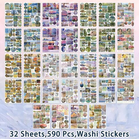 40 Sheets Flower Stickers - Waterproof Scrapbook Sticker & Junk Journal Supplies, Spring Nature Stickers for Adults DIY Crafts, Bullet Journal Accessories in Saudi Arabia