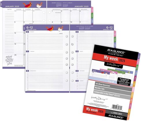 AT-A-GLANCE 2026 Planner Rechill ، أسبوعيًا وشهريًا ، 3.75 "× 6.75" ، الحجم 3 ، الحجم المحمول ، 53122 اليوم ، كاثي ديفيس (KD71-285Y-26) in Kuwait