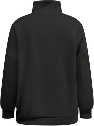 Women Sweatshirt Casual Long Sleeve Half Zip Pullover Lightweight Casual Loose Fashion Sweatshirts in Saudi Arabia