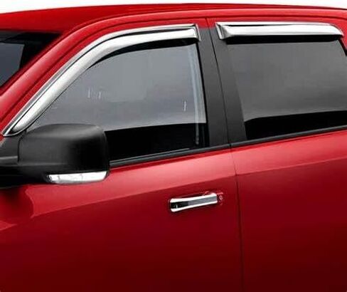 Original Side Window Wind Deflector, 4pc Out-Channel Tape-On Rain Guards Set,Window Visor fit for 2007-2013 Chevy Silverado/GMC Sierra 1500,2007-2014 2500HD/3500HD with Extended Cab 94040 in Kuwait