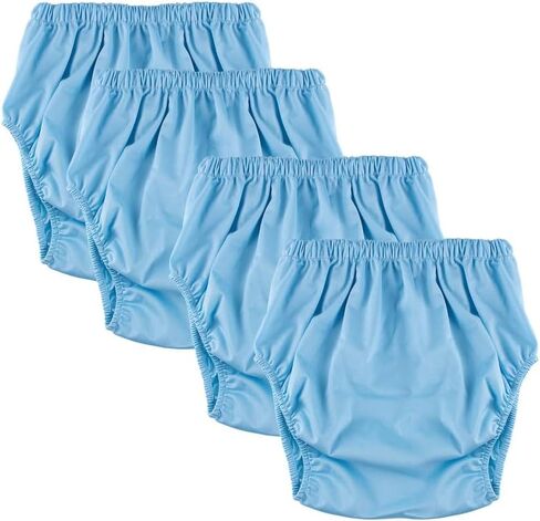 Adult Cloth Diaper Leak-Protection, Soft TPU Diapers Cover Pull-On Pant Washable and Reusable with Low Water Permeability Unisex(Black,L) in Kuwait