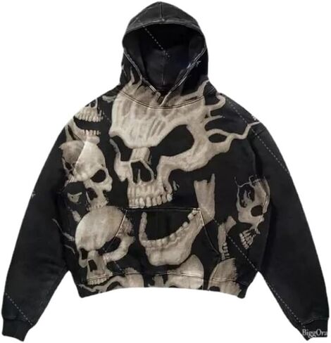 Y2K Butterfly Printed Hoodie Women's New Sports Shirt Large Loose Couple Gothic New Popular Garbage Hoodie in Saudi Arabia