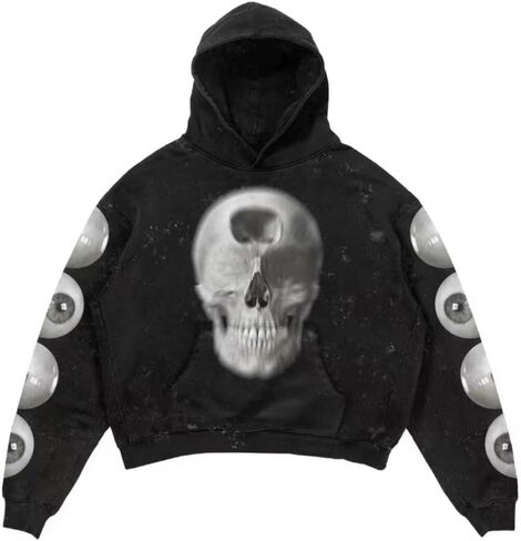 Y2K Butterfly Printed Hoodie Women's New Sports Shirt Large Loose Couple Gothic New Popular Garbage Hoodie in Saudi Arabia