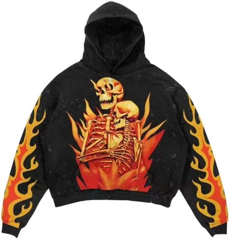 Y2K Butterfly Printed Hoodie Women's New Sports Shirt Large Loose Couple Gothic New Popular Garbage Hoodie in Saudi Arabia
