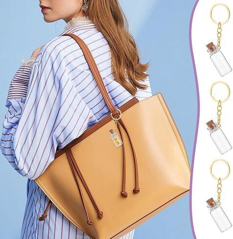 UniCraftale 15pcs زجاجات زجاجية صغيرة 3 مل من قوارير زجاجية مع أغطية المفرقات واضحة الجرار مع سلسلة مفاتيح معدنية الجرار الصغيرة مع زجاجات جرعة الأغطية ل Diy حفلات الزفاف تزيين المنزل in Saudi Arabia