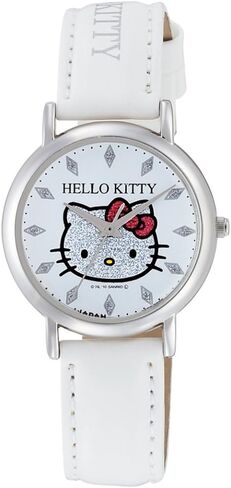 Citizen Q & Q 0009N Women's Watch, Analog Hello Kitty Waterproof, Leather Strap, Made in Japan in Saudi Arabia