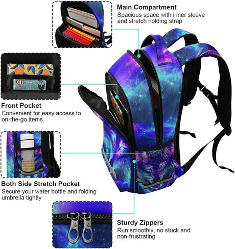 Blue Dragon Galaxy Glowing Backpack for Boys Girls Elementary School Bag Kids Travel Casual Rucksack Laptop Bookbag in Saudi Arabia