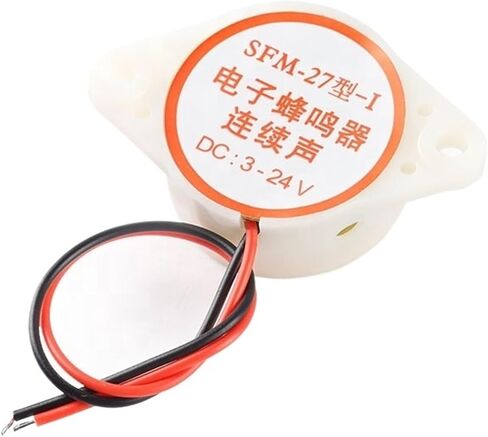 White and Black DC3-24V Continuous Sound High Decibel DC Alarm Buzzer SFM-27(Black) in Saudi Arabia