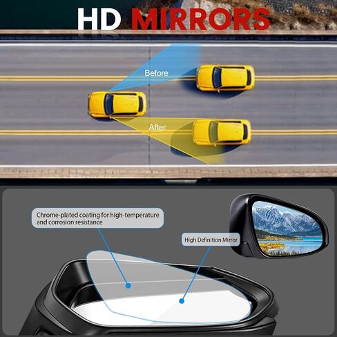 Passenger Side Mirror Compatible with 2012 2013 2014 Toyota Camry 5Pins with Power Glass Heated Manual Folding Black Right Side View Mirrors Replace TO1321276 in Saudi Arabia