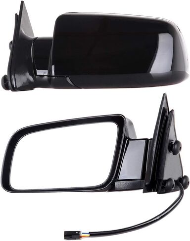 OCPTY Black Left Side And Right Side Mirrors Fit For 1988-1999 For Chevy C1500 Smooth Mirror Glass Manual Fold Non-Heated in Saudi Arabia