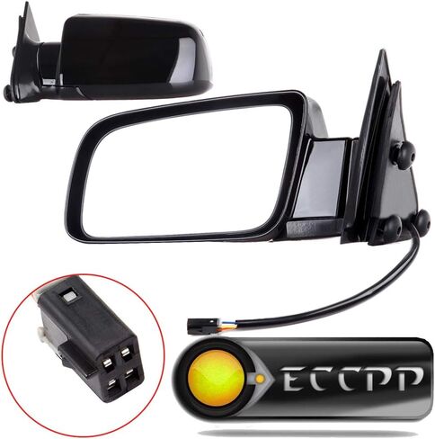 OCPTY Black Left Side And Right Side Mirrors Fit For 1988-1999 For Chevy C1500 Smooth Mirror Glass Manual Fold Non-Heated in Saudi Arabia