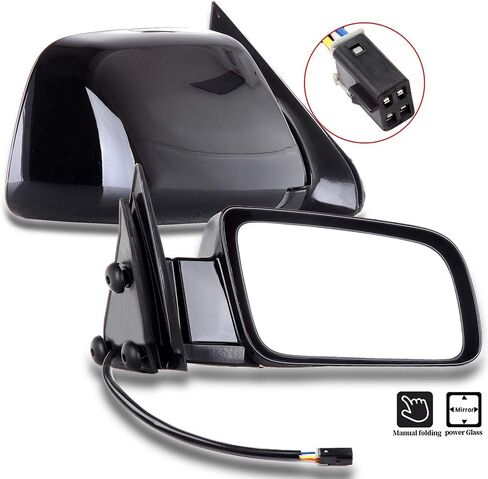 OCPTY Black Left Side And Right Side Mirrors Fit For 1988-1999 For Chevy C1500 Smooth Mirror Glass Manual Fold Non-Heated in Saudi Arabia