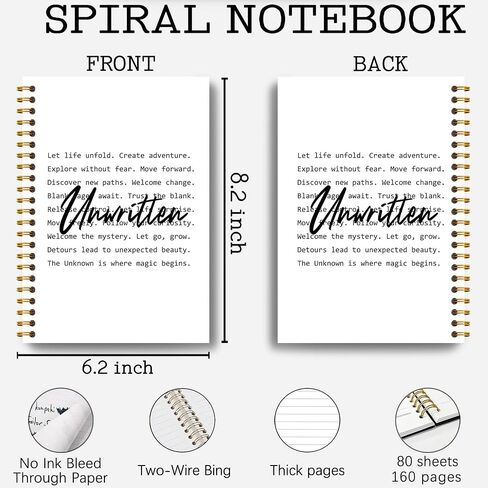 Guymn Inspirational Floral Notebook, Positive Affirmations Quote Flower Journal, Motivational Journals for Women, Whimsical Flower Hardcover Spiral Notebooks 5.5x8.3 Inch in Kuwait