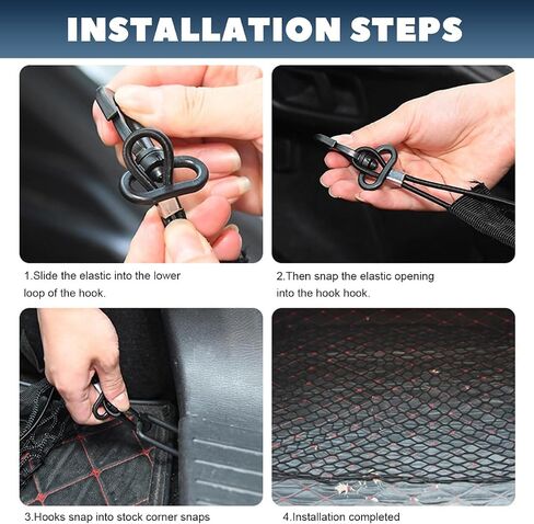 Stretchable Cargo Net, Adjustable Elastic Storage Mesh Nets, Envelope Style Cargo Netting with Mounting Screws and Hooks, Trunk Rear Cargo Organizer Net for Car Truck SUV (35.4×15.7 Inch) in Saudi Arabia