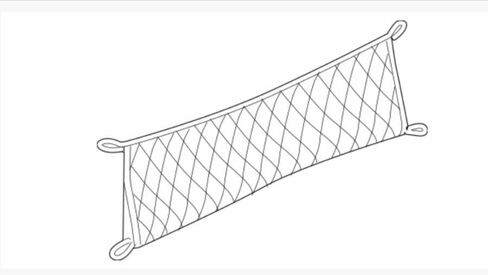 Rear Trunk Organizer Cargo Net for Toyota Sequoia 2001-2007 – Envelope Style Cargo Net for SUV – Black Color – Premium Mesh Elastic Car Trunk Organizer Vehicle Carrier Storage in Saudi Arabia