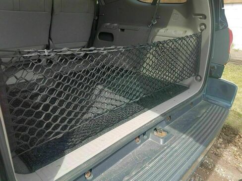 Rear Trunk Organizer Cargo Net for Toyota Sequoia 2001-2007 – Envelope Style Cargo Net for SUV – Black Color – Premium Mesh Elastic Car Trunk Organizer Vehicle Carrier Storage in Saudi Arabia