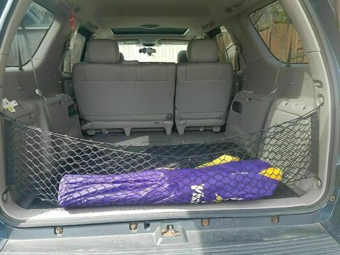 Rear Trunk Organizer Cargo Net for Toyota Sequoia 2001-2007 – Envelope Style Cargo Net for SUV – Black Color – Premium Mesh Elastic Car Trunk Organizer Vehicle Carrier Storage in Saudi Arabia