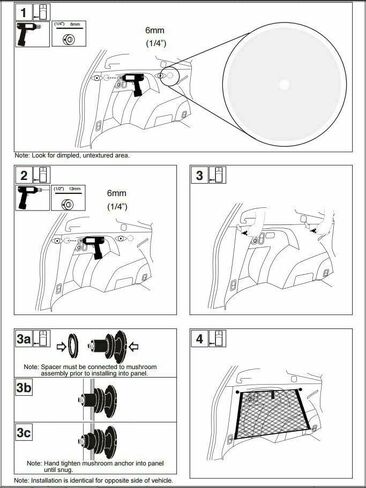 Rear Trunk Left Right Side Cargo Nets (Set of 2) for Subaru Forester 2014–2018 –Envelope Style Cargo Nets for SUV–Premium Mesh Elastic Car Trunk Organizer – Compatible with Forester in Saudi Arabia