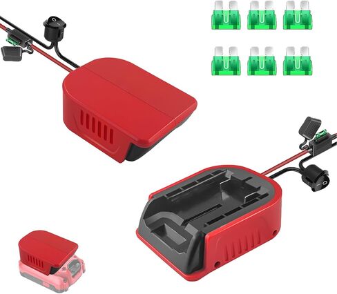 عبوتان من عجلة الطاقة لمحول البطارية Kobalt 24V Max، لمجموعة محولات DIY لعجلات الطاقة مع الصمامات وسلك 14AWG ومفتاح التحكم يستخدم للركوب بنفسك على السيارات، وألعاب RC المعدلة، وشاحنة Rc، والروبوتات in Saudi Arabia