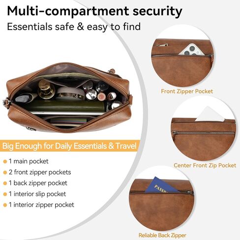 أكياس Meitrue Crossbody للنساء ، محفظة Crossbody Leather Leather Leather Leady Multi Counter Counter Bass مع شرابة in Kuwait