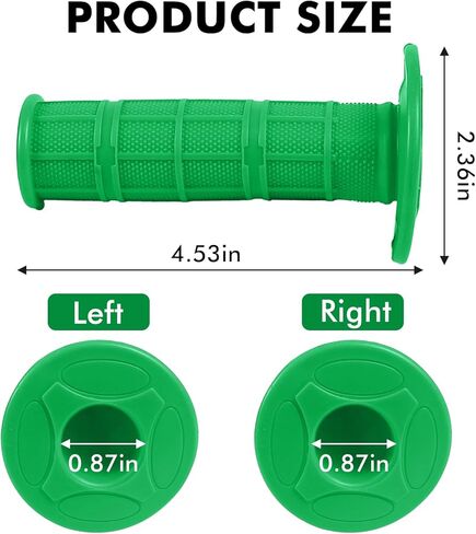 2pcs قبضة مقود دراجة نارية ، قبضة مقود مطاطية غير قابلة للانزلاق ، مع 7/8 "يسار و 1" للدراجات النارية ، الدراجة الترابية ، ATV ، إكسسوارات الدراجات النارية العالمية للنساء والرجال (أسود) in Saudi Arabia
