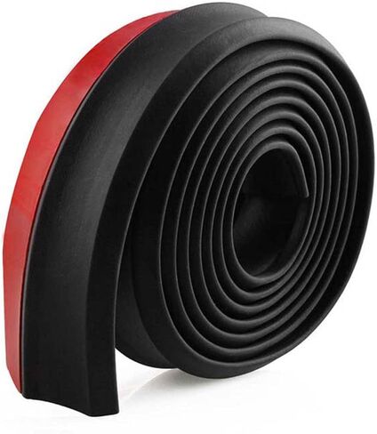 Universal Car Front Bumper Spoiler Rubber Sticker Protector Body Trim Exterior Mouldings Bumper Lip Strip (1M) in Saudi Arabia