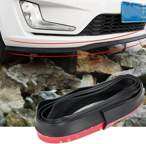 Universal Car Front Bumper Spoiler Rubber Sticker Protector Body Trim Exterior Mouldings Bumper Lip Strip (1M) in Saudi Arabia