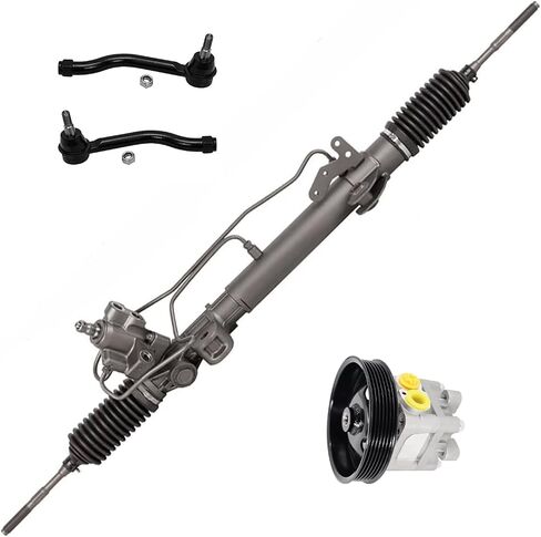 Detroit Axle - Rack and Pinion Kit for 2007-2012 Nissan Altima [2.5L GAS], 2008 2009 2010 2011 2013 Power Steering Pump with Pulley Rack and Pinion Assembly Front Outer Tie Rods Replacement in Saudi Arabia